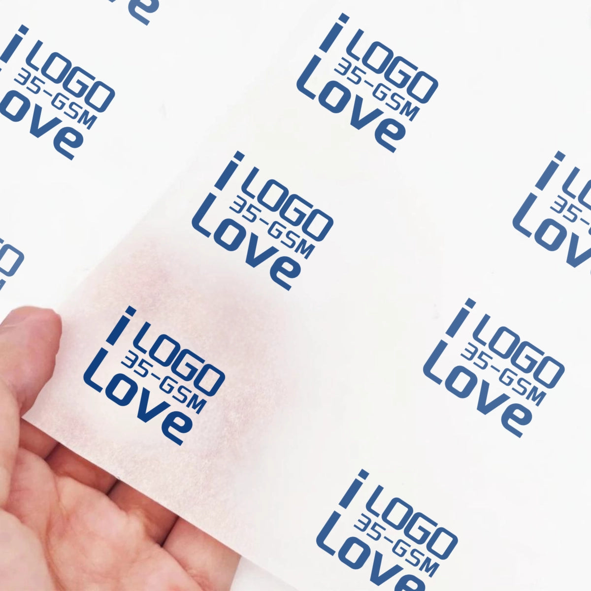 Embossed Logo Printed 35 GSM Tissue for Luxury Cosmetics Brand Identity