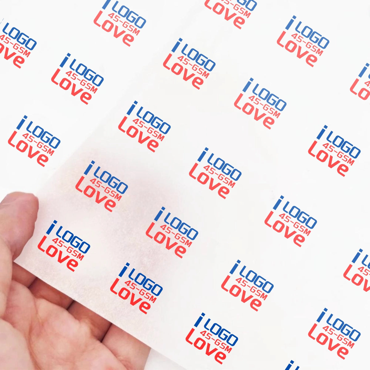 Foil-Stamped Luxury Brand Logo on 45 GSM Tissue for High-End Retail Packaging