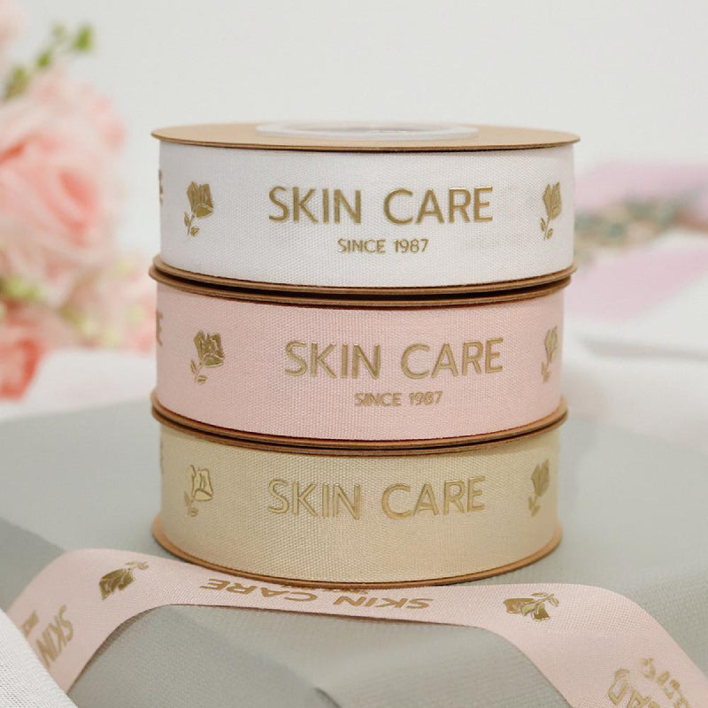 Hand-Dyed Cotton Ribbon in Blush Pink for Rustic Wedding Invitations