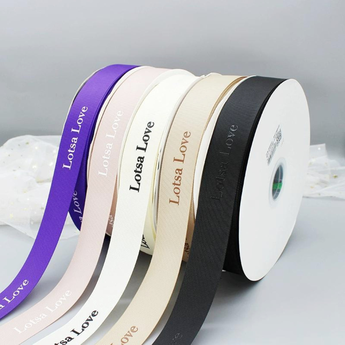 Pantone-Matched Grosgrain Ribbon with Company Slogan for Corporate Events