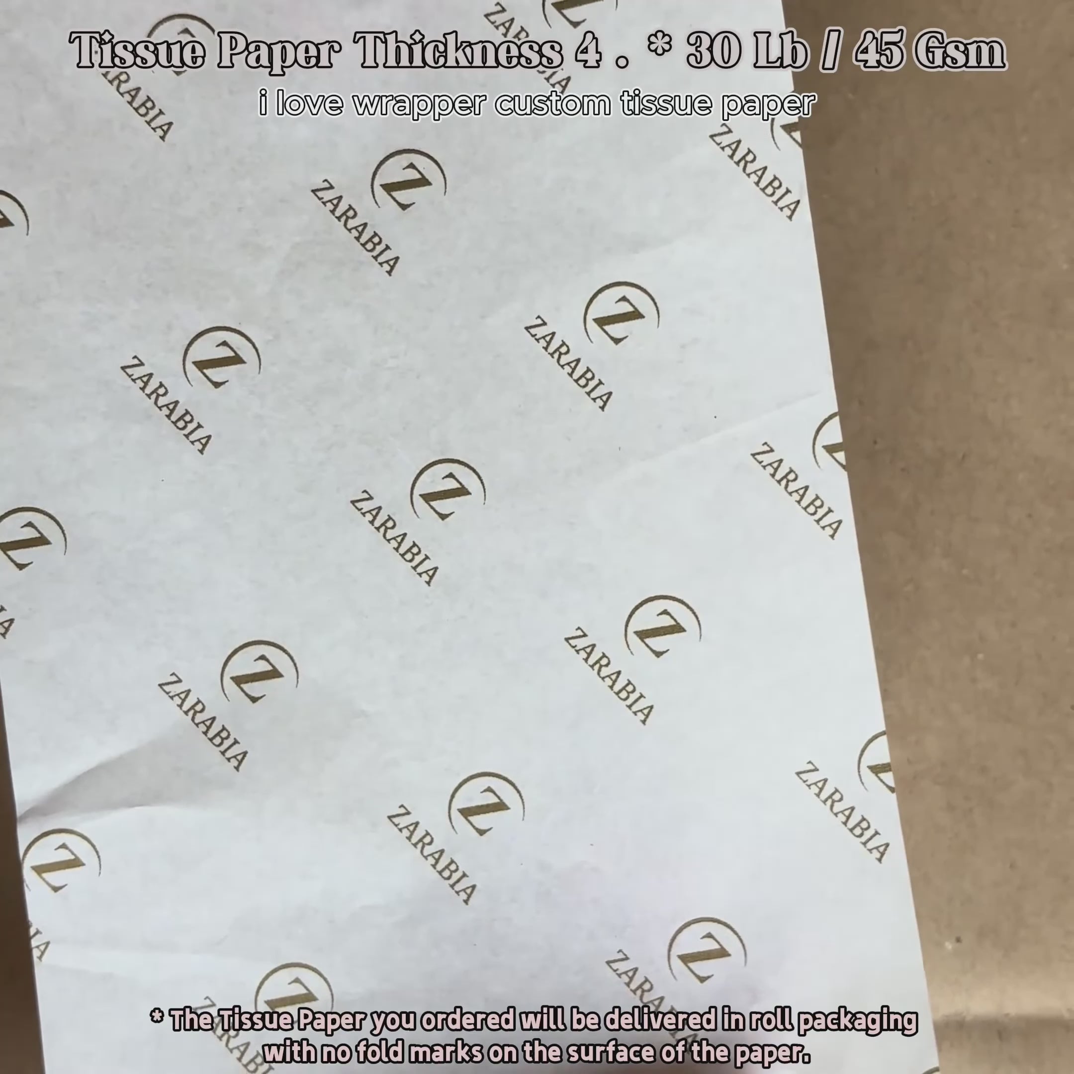 Custom Holiday Brand Logo on 45 GSM Tissue for Christmas & New Year Gifts