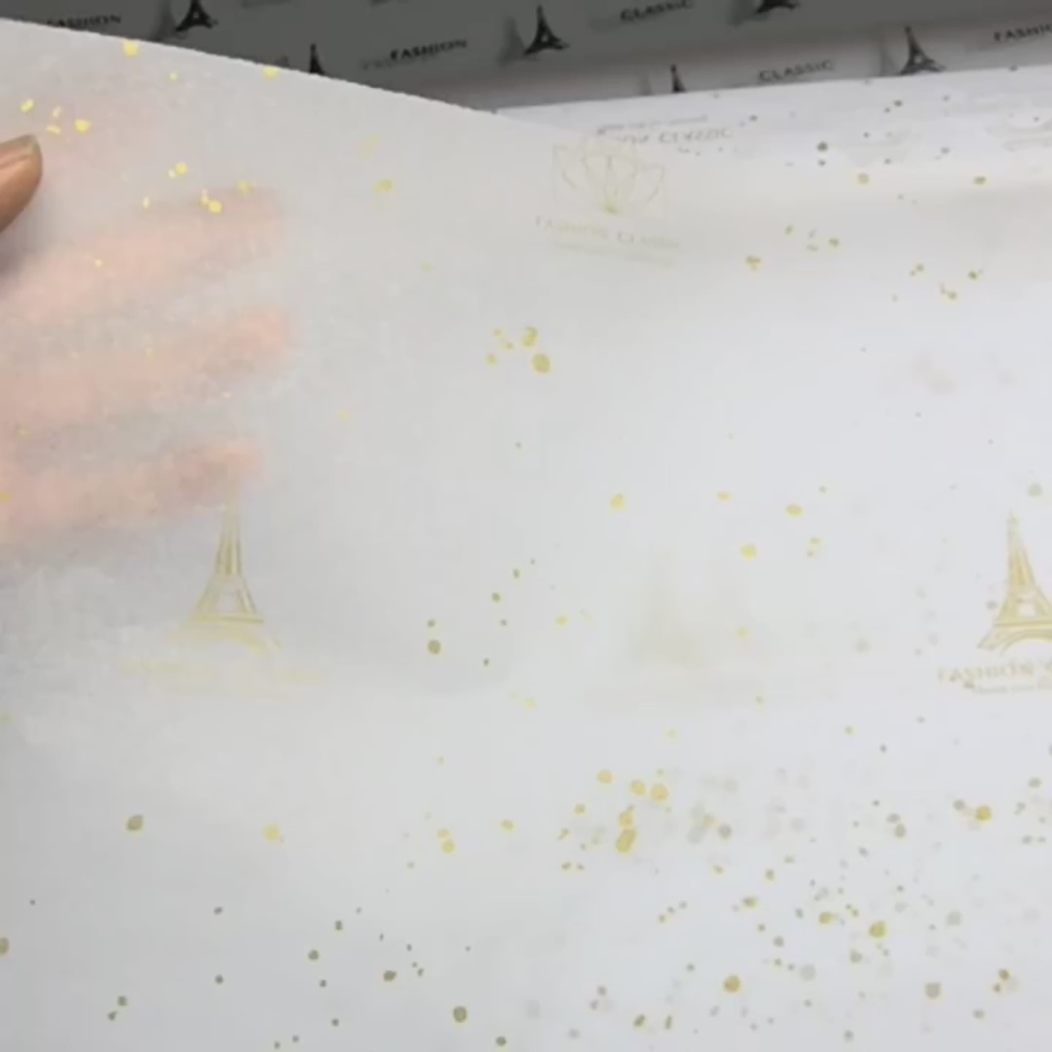 30 GSM Custom thin paper thickness and printed logo