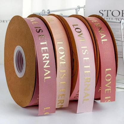 Pink style ribbed ribbon roll