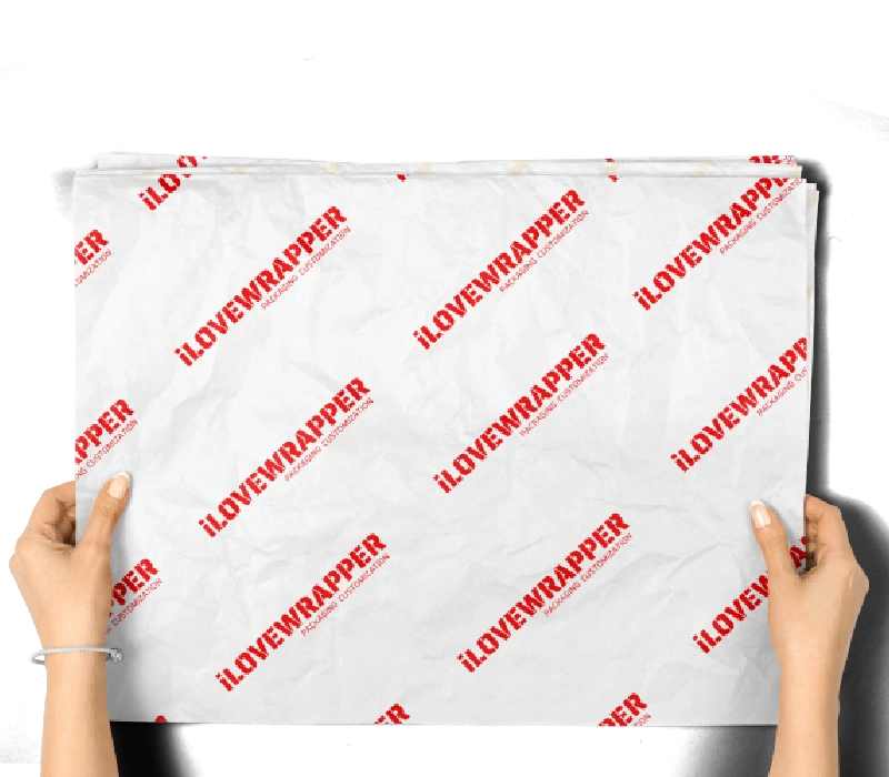 Tissue paper with red logo