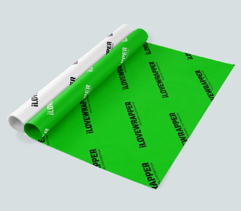 green tissue paper